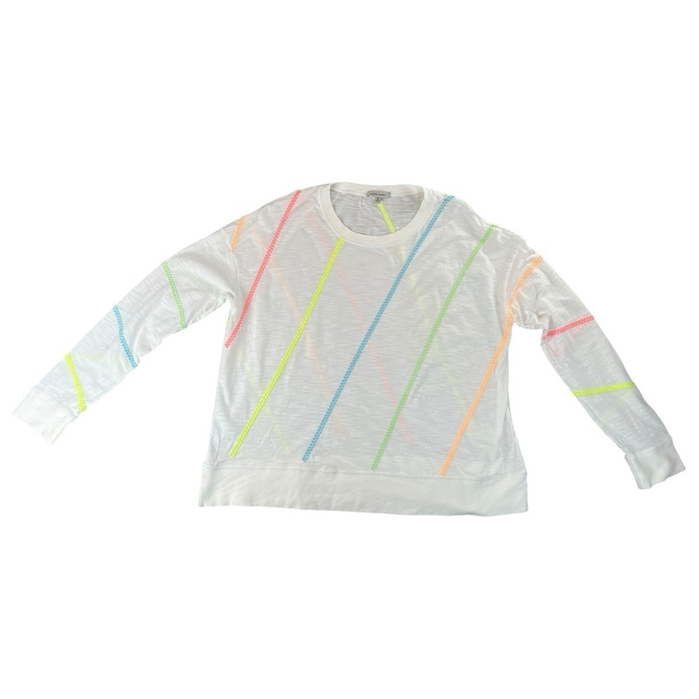 Lisa Todd Women’s 100% Cotton Stitch Zone Long Sleeve Sweater In Size M